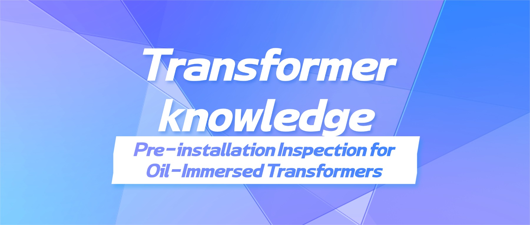 Pre-installation Inspection for Oil-Imme